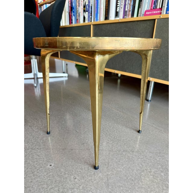 Metal 60s Japanese Mosaic Tile and Brass Occasional Table Ardan Jewelers Plant Stand For Sale - Image 7 of 15