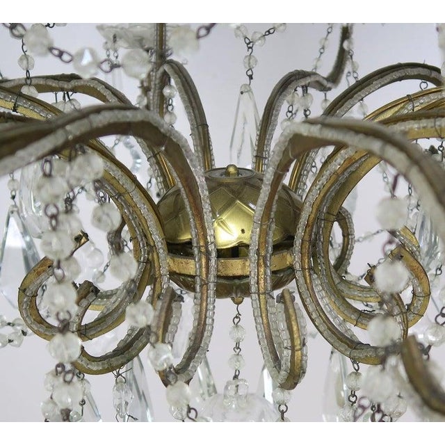10-Light French Louis XV Style Crystal Beaded Chandelier, Circa 1930s For Sale - Image 12 of 13