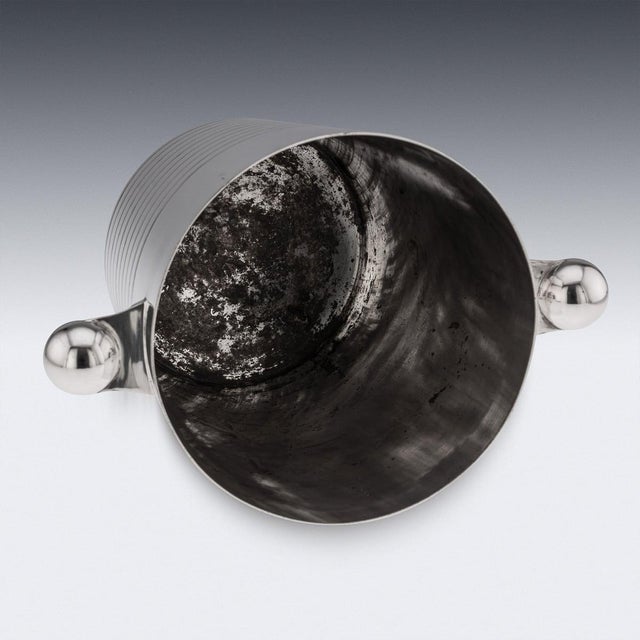 Vintage English Silver Plated Wine Cooler by Elkington & Co, 1960s For Sale - Image 7 of 12