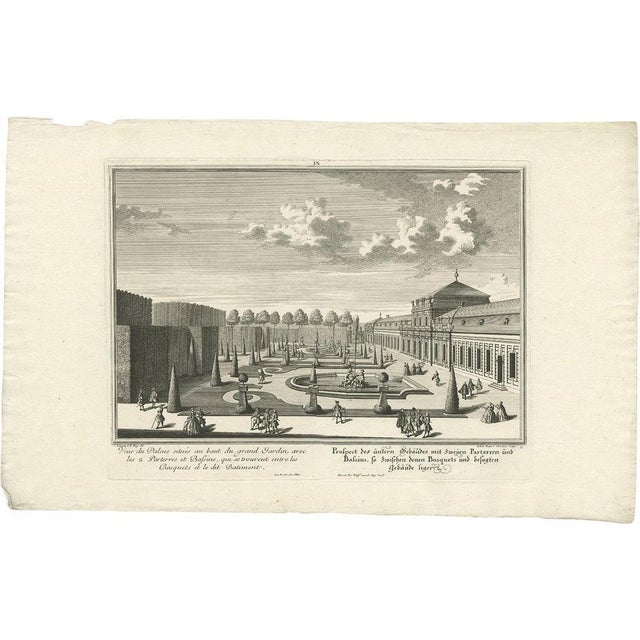 Mid 18th Century Wolff, Illustration of the Lower Building with Ground Floors, 1738, Print For Sale - Image 5 of 5