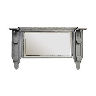 Antique Coat Rack With Beveled Glass Mirror For Sale