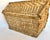 Vintage 1940s European Woven Wicker Rectangular Market Basket For Sale - Image 11 of 11