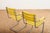 Yellow Model 1024 Garden Chairs with Galvanized Steel Tube Frames and Yellow Wooden Slats, 1934, Set of 2 For Sale - Image 8 of 13
