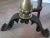 Metal Antique Brass & Iron Andirons - a Pair With Iron Dogs For Sale - Image 7 of 11