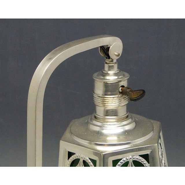 Art Nouveau Silver-Plated Desk Lamp, Early 20th-Century For Sale - Image 6 of 13