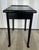 19th Century French Faux Bamboo Black Side Table With Drawer and Flared Feet. For Sale In Richmond - Image 6 of 10