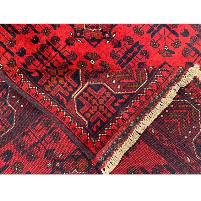 Fine Quality Hand Knotted Afghan Khal Mohammadi Wool Area Rug 6.6 X 5.0 Ft For Sale - Image 12 of 13