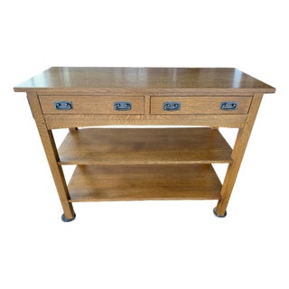 Stickley Mission / Arts & Crafts Oak Server / Console / Buffet – Model 640 – Fayetteville Finish For Sale