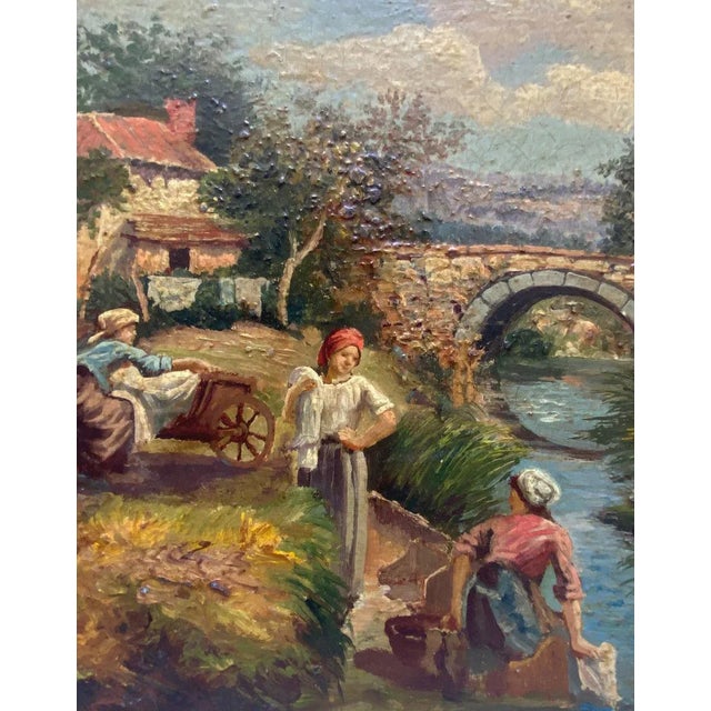 Scena Campestre - Posillipo School - Oil on Board For Sale - Image 3 of 11