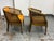 Saffron Velvet Mid 20th Century Cane Barrel Chairs, Pair For Sale In San Francisco - Image 6 of 12