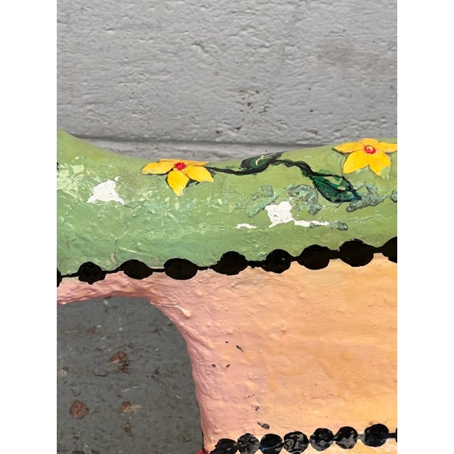 Green Unique Hand Painted Children's Rocking Chair For Sale - Image 8 of 8