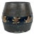 Certified Antique Chinese Elm & Fir Wooden Rice Measuring Container / Bucket Anhui Province With Gold Butterflies and Moths, Qing Dynasty For Sale