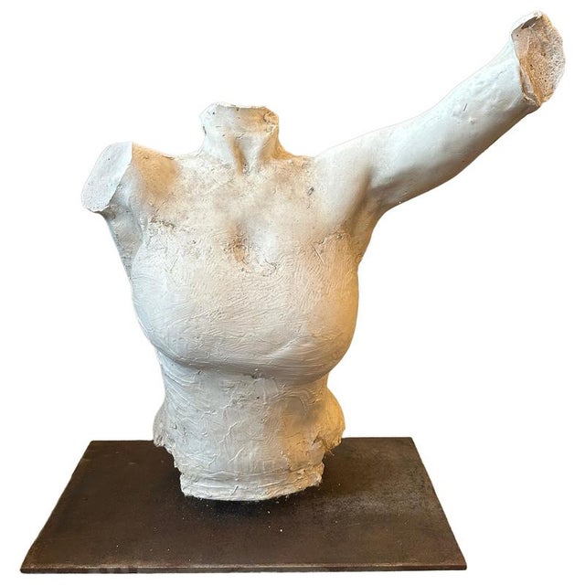 Mid 20th Century French Plaster Female Torso, 1960 For Sale - Image 11 of 11