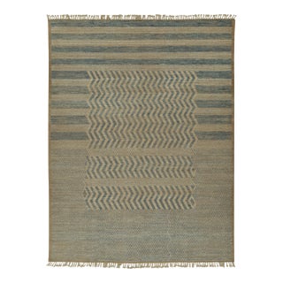 Rug & Kilim’s Modern Rug with Beige-brown Geometric Patterns - 6x8 For Sale