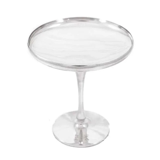 We are happy to offer you this pair of sterling silver compotes by Shreve and Company. They are uber-sleek and modern, way...