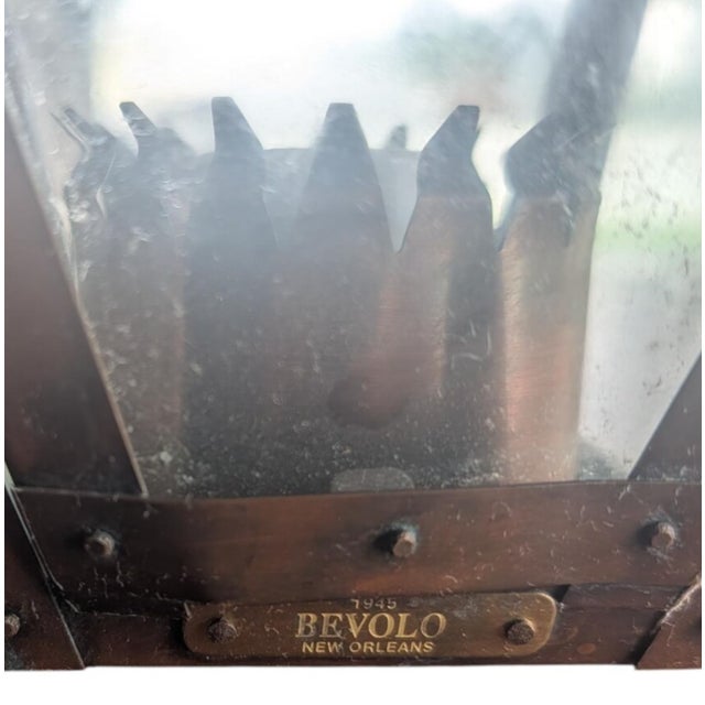 Mid-20th Century Bevolo French Quarter Copper Yoke Pendant Lanterns - A Pair For Sale - Image 11 of 18