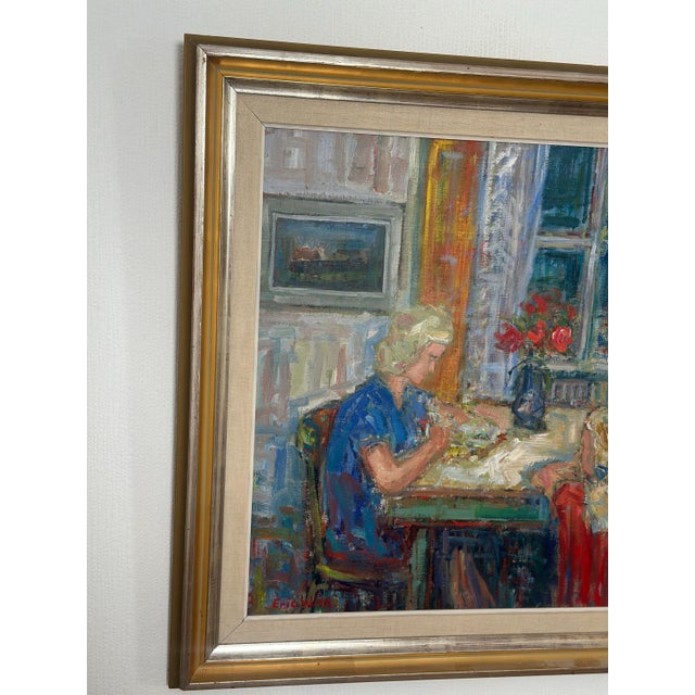 Eric With, Family, 1950s, Oil on Canvas, Framed For Sale - Image 15 of 18