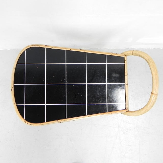 Bamboo Serving Trolley on Castors, 1950s For Sale - Image 14 of 18