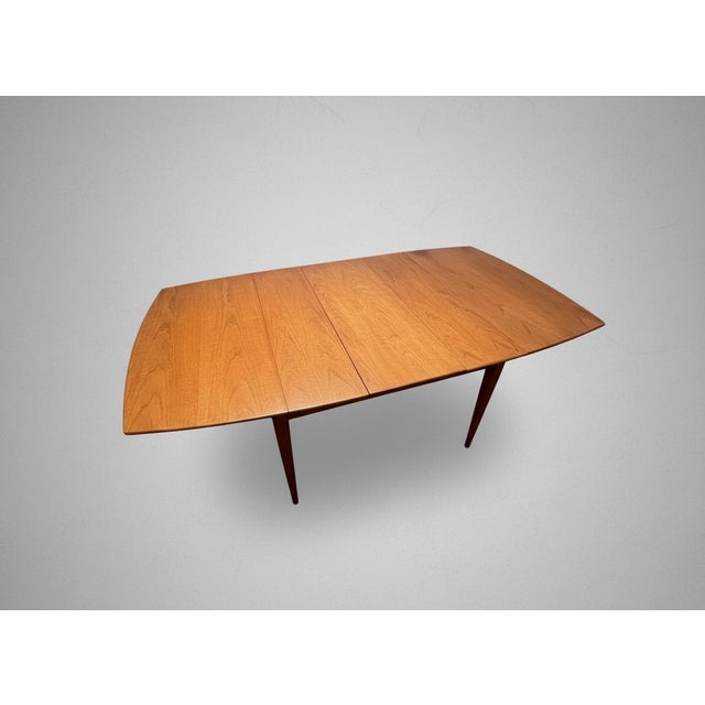 Mid-Century Modern Walnut Drop-Leaf Extension Dining Table, 1950s Mid-Century Modern For Sale - Image 3 of 16