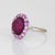 Invisible Set Ruby Ring Pink Sapphire Diamond 18k White Gold Sz 7.25 Jewelry For Sale - Image 4 of 7