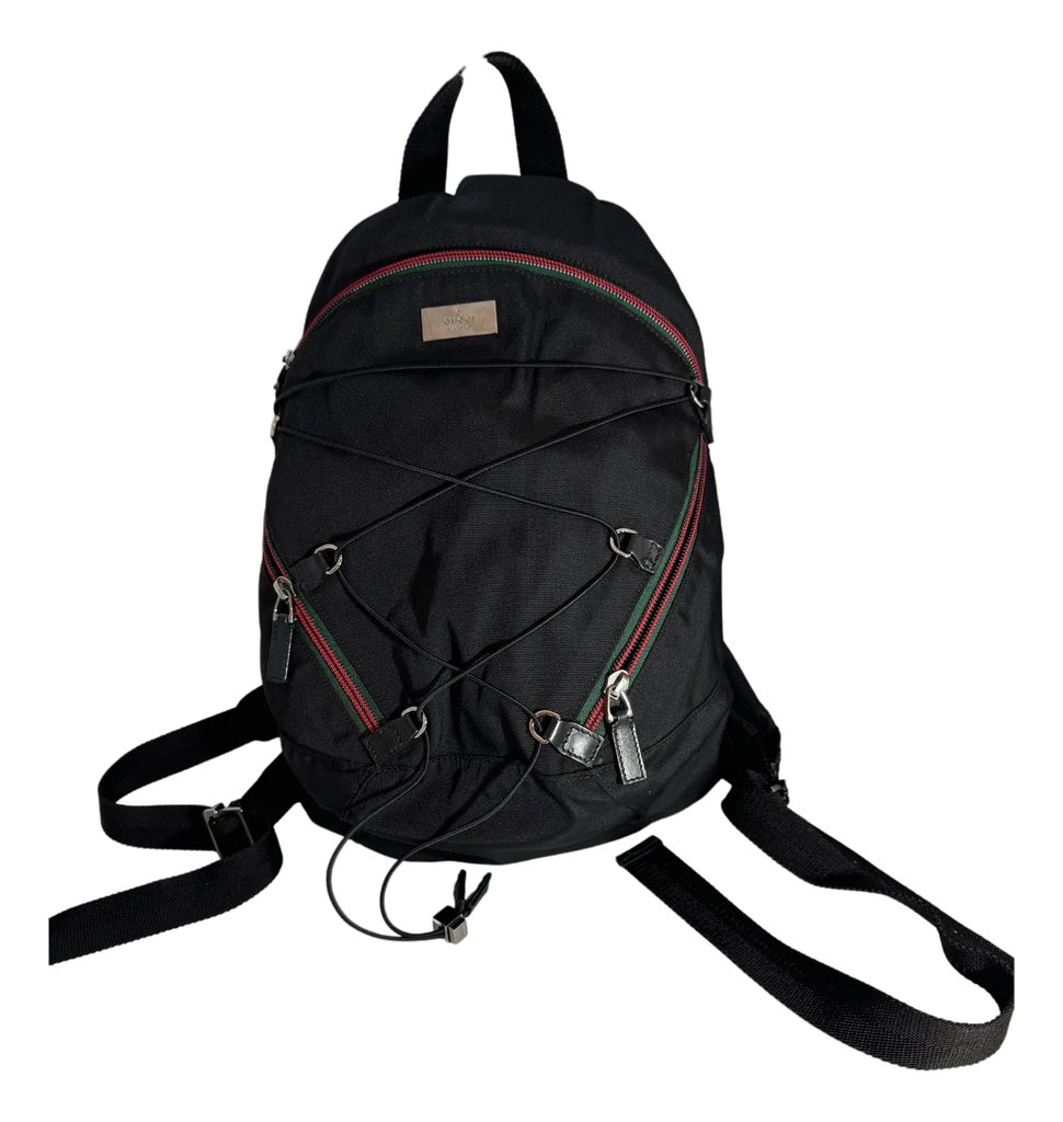 Gucci Vintage Black Nylon , Small Eden Day Back Pack Black 