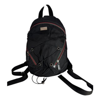 Gucci Vintage Black Nylon , Small Eden Day Back Pack Black, Made in Italy For Sale