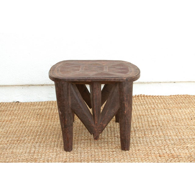 Carved Nupe Ceremonial Side Table For Sale - Image 4 of 8