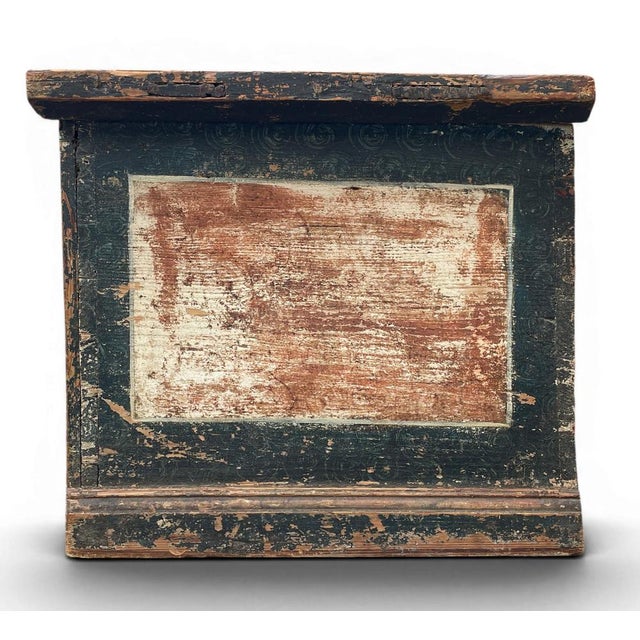 Antique Painted Chest, 1773 For Sale - Image 6 of 12