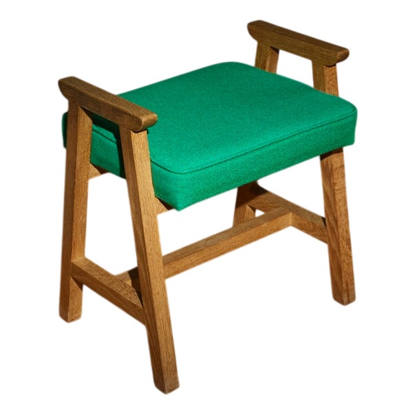Mid-Century Modern Oak Stool by Guillerme & Chambron for Votre Maison, 1960s For Sale