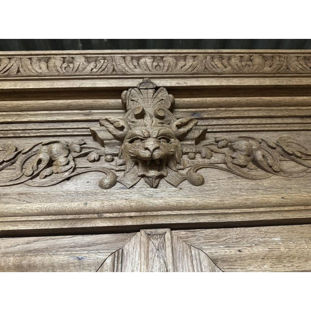 French Carved Oak Hunting Cupboard, 1860 For Sale - Image 15 of 18