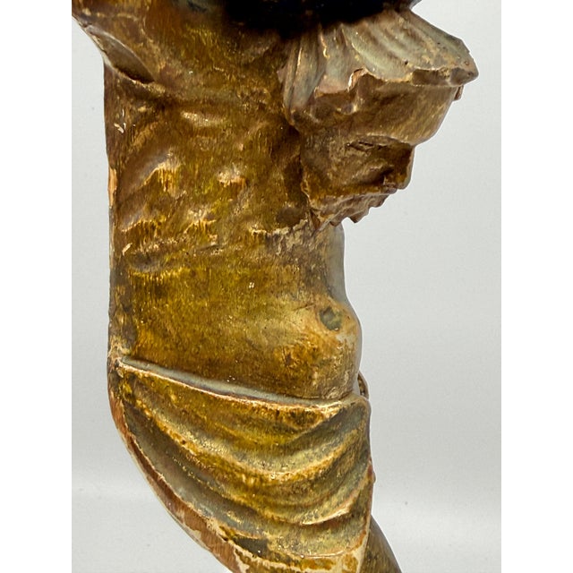 Gold Northern Italian Carved Wood & Gessoed Atlas with Celestial Globe Circa 1800 For Sale - Image 8 of 18