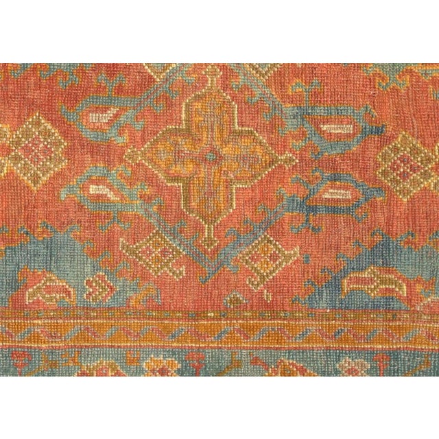 1920s Turkish Oushak Rug. Hand woven with wool on wool foundation in the Oushak region of Western Turkey. Oushak in...