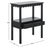 Contemporary Heaven Scalloped Low Drawer Accent Table in Matte Black For Sale - Image 3 of 10