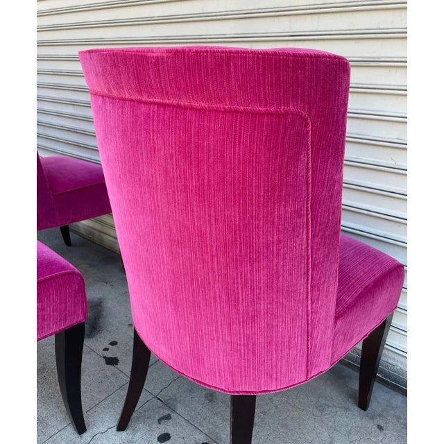 Pink Ambella Home Pink Upholstered Dinings Chairs with Welted Border - Set of 6 For Sale - Image 8 of 13