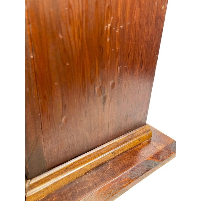 Antique Empire Style English Wooden Stick & Umbrella Stand With Brass Trim For Sale - Image 14 of 18