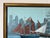 Large- 1980’s Diane Kenny Maritime City Skyline Painting, Framed For Sale In Miami - Image 6 of 12