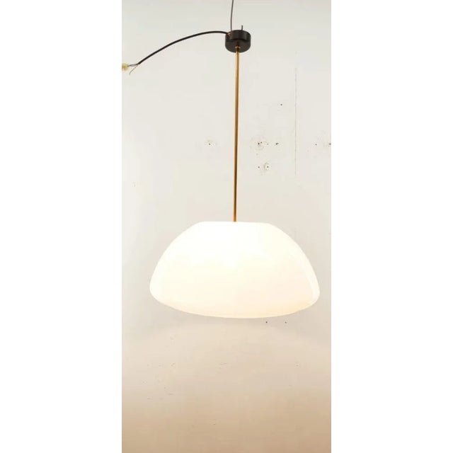 Vintage Plastic Pendant with Brass Rod For Sale - Image 3 of 7