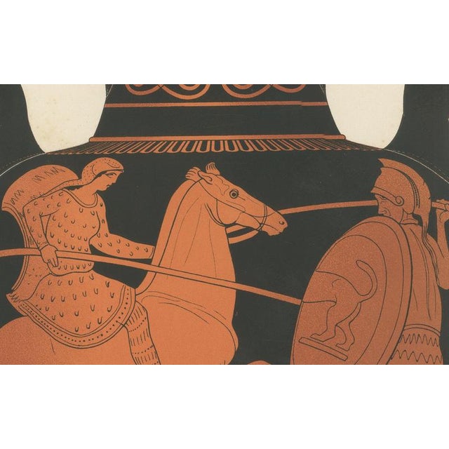 Paper Albert Genick, Greek Amphora with Warrior & Horse, 1883, Lithograph For Sale - Image 7 of 9