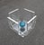 Vintage Square Coffee Table in Acrylic with Marble and Glass, 1980s For Sale - Image 13 of 16