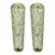Monumental Green Murano Glass Wall Sconces From Italy – Set of Two For Sale