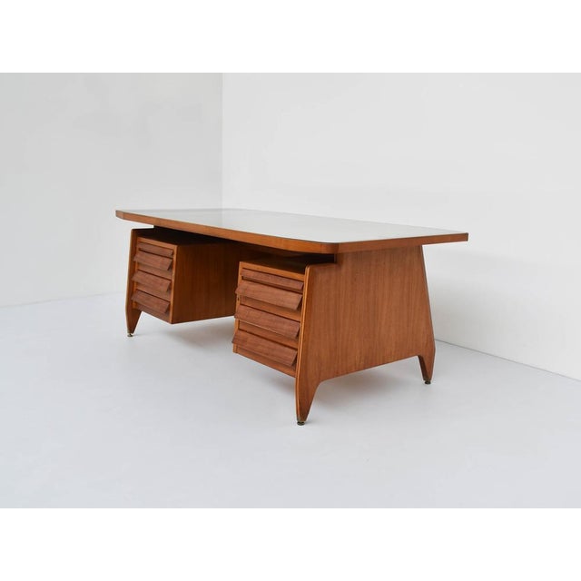 Large To Be Modern Presidential Desk in the Style of Gio Ponti, Italy, 1950s For Sale - Image 15 of 15