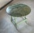 Teal Green Marble Postmodern Center Table With Teal Steel Base For Sale - Image 8 of 15