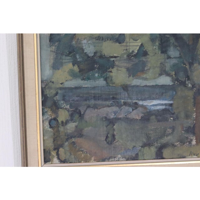 Alvar Jansson, Obscured by Trees, 1950s, Oil on Canvas, Framed For Sale - Image 8 of 15