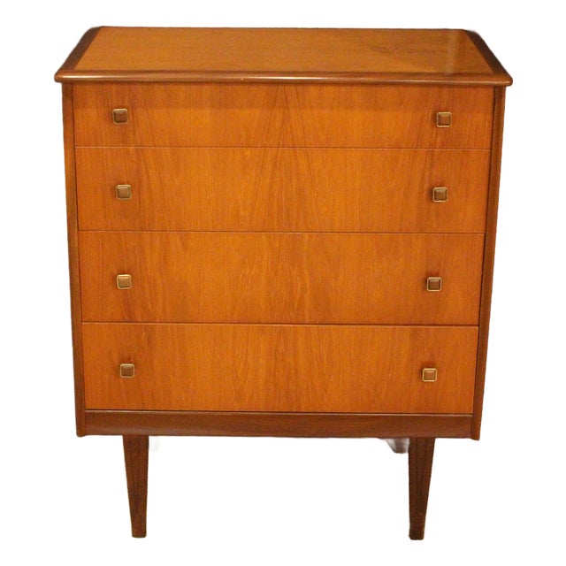 Circa 1960s Mid Century Modern English Chest of Drawers by Homeworthy For Sale