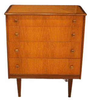 Circa 1960s Mid Century Modern English Chest of Drawers by Homeworthy