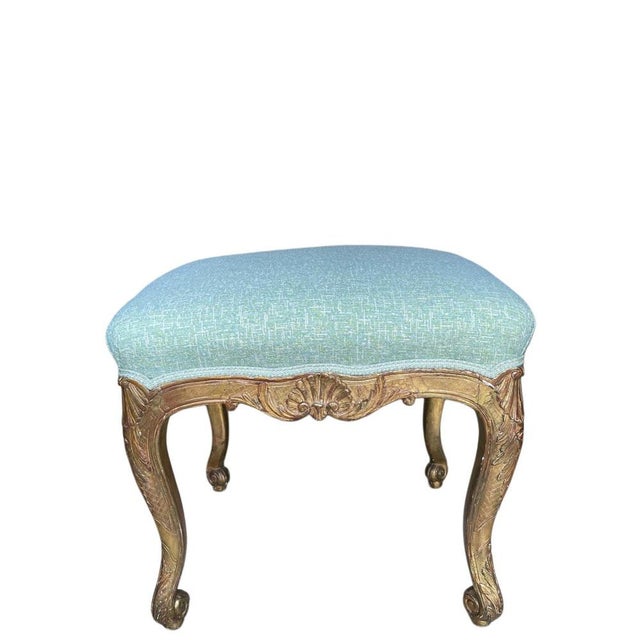 French Giltwood Tabourets, Mid-18th Century For Sale - Image 5 of 9