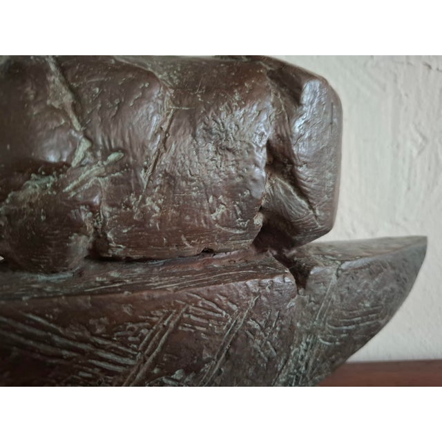 Modern Bronze Ram on Boat by Christoph Fischer, Worpswede, 1997 For Sale - Image 3 of 6