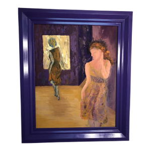 Late 20th Century Art Gallery Acrylic on Board, Framed