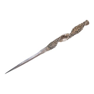 1970's Modernist Brutalist Sterling Silver Letter Opener by Stuart Devlin London For Sale