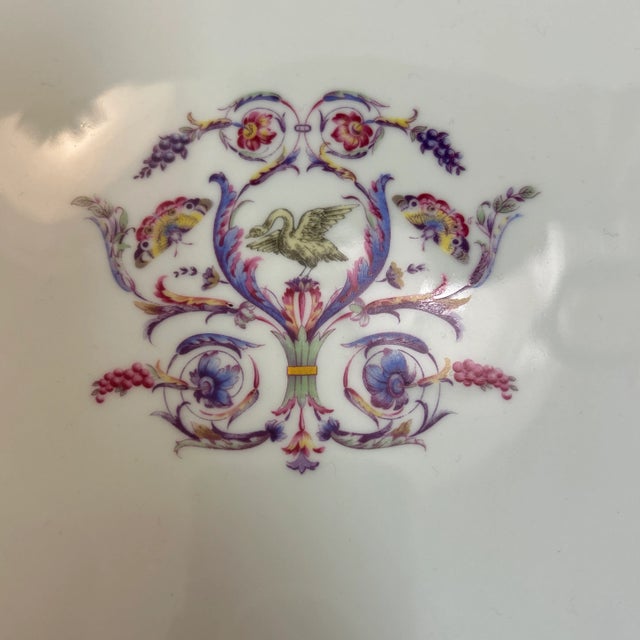 Richard Ginori Richard Ginori Italy Porcelain Cake Plate Signed For Sale - Image 4 of 9